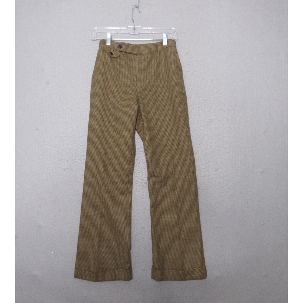 Lauren Ralph Lauren Pants 2P Wool Houndstooth Trousers Cuff Old Money Preppy